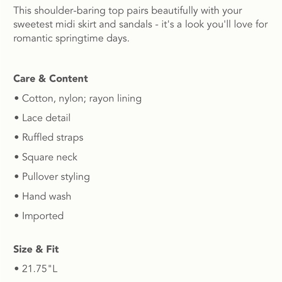 Beautiful! Colline Lace Tank - Anthropologie (Sunday in Brooklyn brand) in XS - Picture 6 of 8